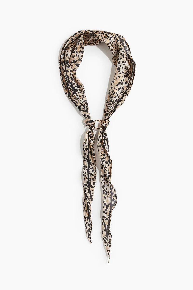Metal-detail neck scarf